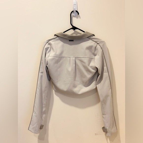 Maniere de Voir Grey Tailored Cropped Blazer XS - Picture 3 of 8